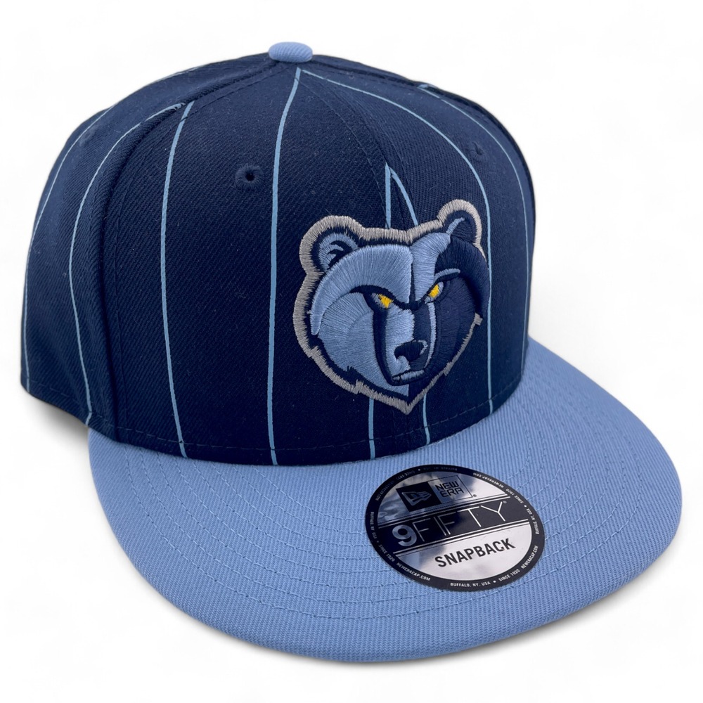 New Era Memphis Grizzlies NBA Vintage Pin Stripe Birdcageโ 9Fifty Snapback Hat